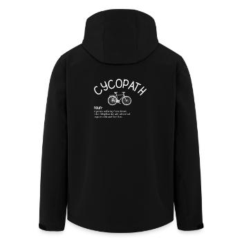 Cycopath Bicycle Obsession - Men’s Recycled Softshell Jacket by Stanley/Stella - black - Back - AI Model Male 185 light (185cm)