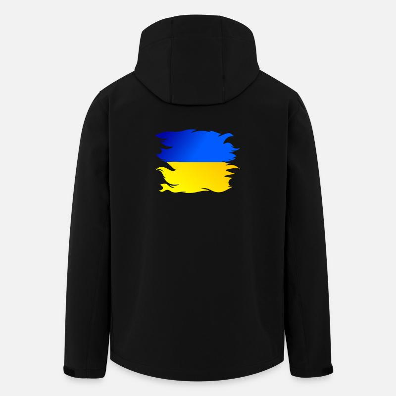 Drapeau de l’Ukraine Drapeau - Veste softshell homme en polyester recyclé Stanley/Stella - noir