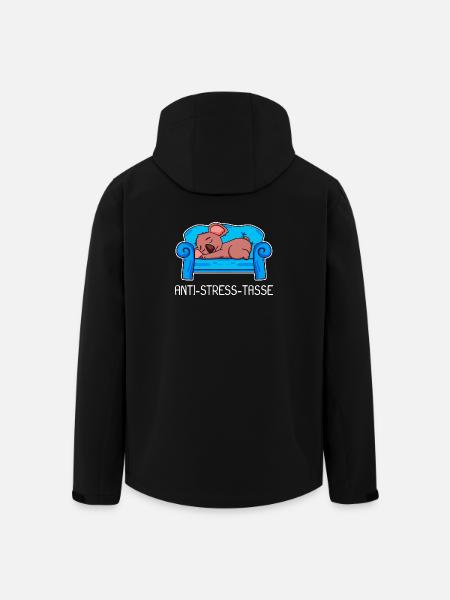 Tasse Koala Kaffee Kaffeetasse - Recycelte Männer Softshell-Jacke von Stanley/Stella - Schwarz