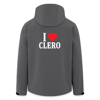 T-Shirt I love Clergy T-Shirt Geschenkidee - Recycelte Männer Softshell-Jacke von Stanley/Stella - Anthrazit - Hinten - AI Model Male 185 light (185cm)