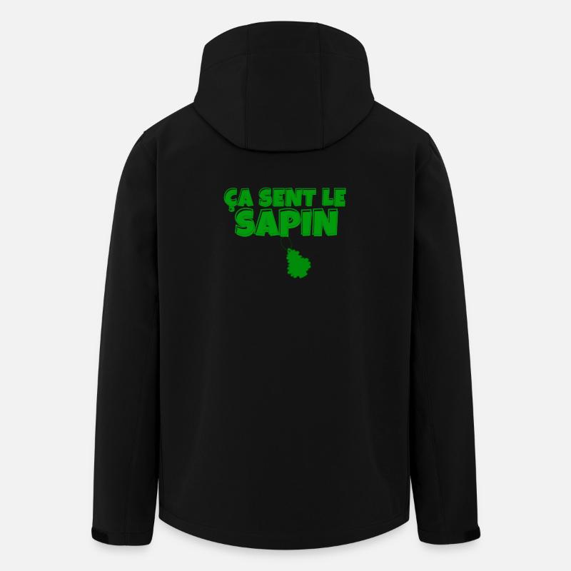 sapin, ça sent le sapin, Noël - Veste softshell homme en polyester recyclé Stanley/Stella - noir