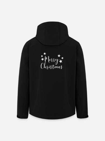 Merry Christmas Design - Men’s Recycled Softshell Jacket by Stanley/Stella - black