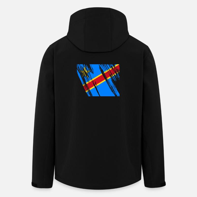 Kongo Flagge - Recycelte Männer Softshell-Jacke von Stanley/Stella - Schwarz