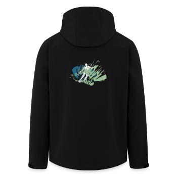 Football Cool design for real football players - Men’s Recycled Softshell Jacket by Stanley/Stella - black - Back - AI Model Male 185 light (185cm)