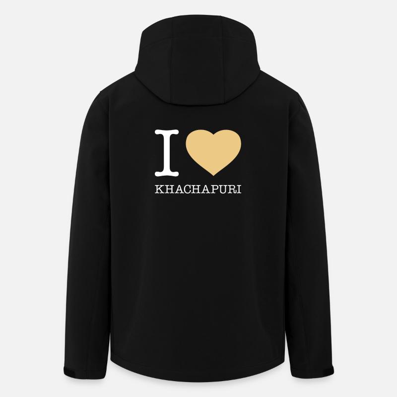 I LOVE Khachapuri - Men’s Recycled Softshell Jacket by Stanley/Stella - black