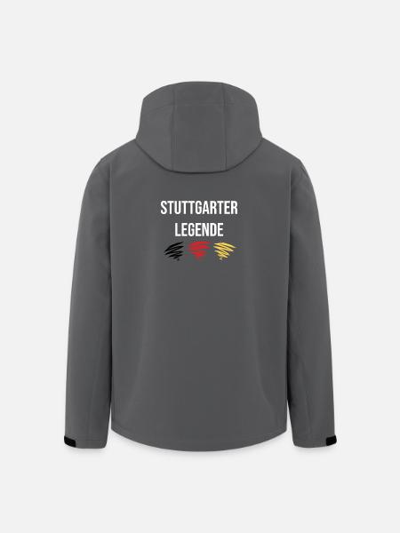 Stuttgarter Legende - Recycelte Männer Softshell-Jacke von Stanley/Stella - Schwarz