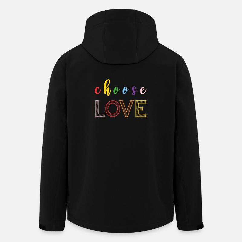 Mois de la fierté - Amour - Veste softshell homme en polyester recyclé Stanley/Stella - noir