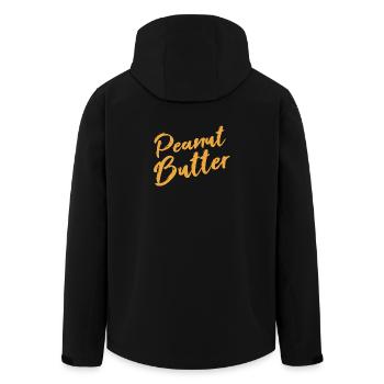 Pâte d’arachide - Veste softshell homme en polyester recyclé Stanley/Stella - noir - Dos - AI Model Male 185 light (185cm)