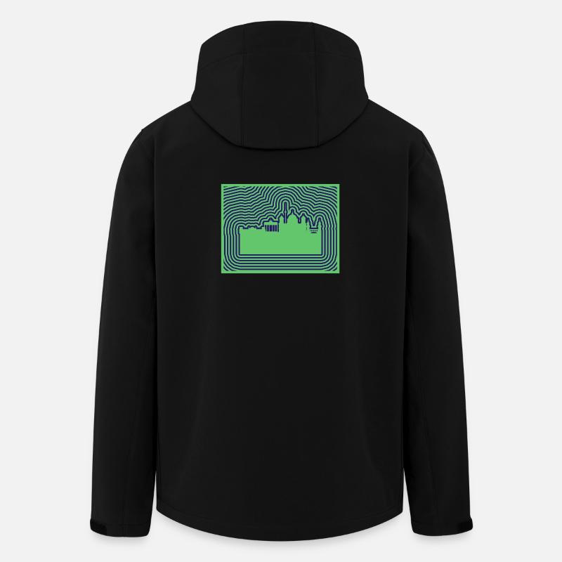 Berlin Skyline - Recycelte Männer Softshell-Jacke von Stanley/Stella - Schwarz