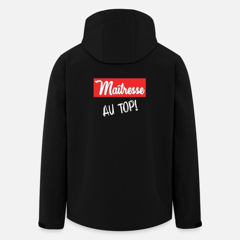 MAÎTRESSE. MERCI. MERCI MAÎTRESSE - Veste softshell homme en polyester recyclé Stanley/Stella - noir