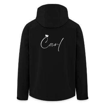 Carl Name König T-Shirt Geschenk Männer - Recycelte Männer Softshell-Jacke von Stanley/Stella - Schwarz - Hinten - AI Model Male 185 light (185cm)