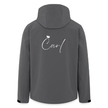 Carl Name König T-Shirt Geschenk Männer - Recycelte Männer Softshell-Jacke von Stanley/Stella - Anthrazit - Hinten - AI Model Male 185 light (185cm)