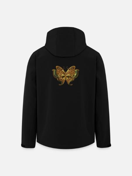 Stunning elegant butterfly. - Men’s Recycled Softshell Jacket by Stanley/Stella - black