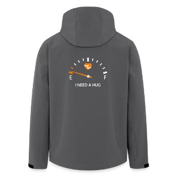 ICH BRAUCHE EINE UMARMUNG Umarmung Umarmen Sie Komfort und Ausdruck - Recycelte Männer Softshell-Jacke von Stanley/Stella - Anthrazit - Hinten - AI Model Male 185 light (185cm)