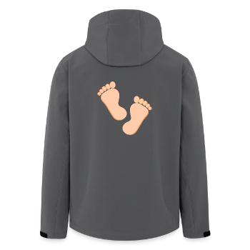 Fuß Füße Fußpflege Podologie - Recycelte Männer Softshell-Jacke von Stanley/Stella - Anthrazit - Hinten - AI Model Male 185 light (185cm)