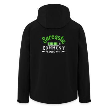 sarkastisch lustig Sarkasmus - Recycelte Männer Softshell-Jacke von Stanley/Stella - Schwarz - Hinten - AI Model Male 185 light (185cm)