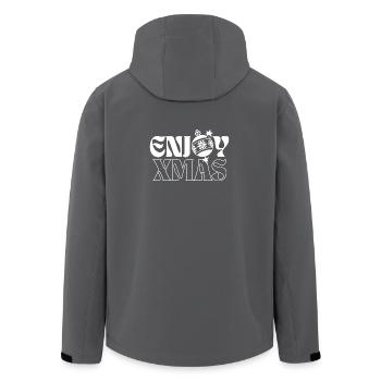 Motif d’ornement de Noël festif - Veste softshell homme en polyester recyclé Stanley/Stella - charbon - Dos - AI Model Male 185 light (185cm)