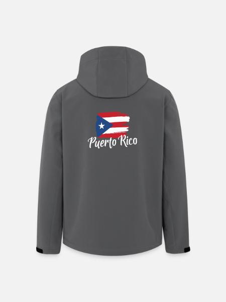 Puerto Rico Flag Brushstroke - Men’s Recycled Softshell Jacket by Stanley/Stella - black