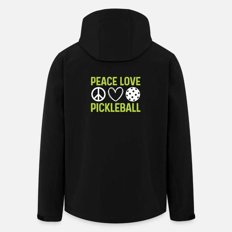 Frieden Liebe Pickleball - Recycelte Männer Softshell-Jacke von Stanley/Stella - Schwarz
