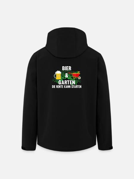 Garten Rentner Bier - Recycelte Männer Softshell-Jacke von Stanley/Stella - Schwarz
