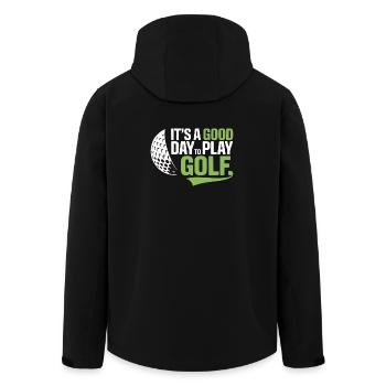 It's a Good Day to Play Golf - Men’s Recycled Softshell Jacket by Stanley/Stella - black - Back - AI Model Male 185 light (185cm)