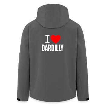 ICH LIEBE DARDILLY - Recycelte Männer Softshell-Jacke von Stanley/Stella - Anthrazit - Hinten - AI Model Male 185 light (185cm)