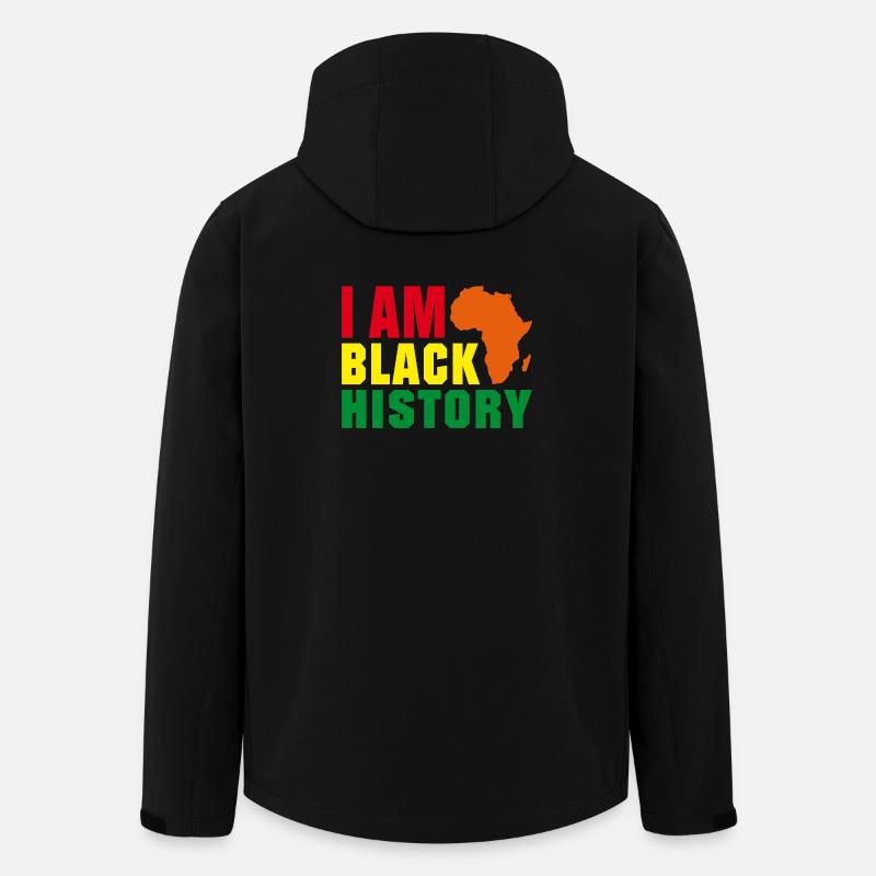 I am Black History - Men’s Recycled Softshell Jacket by Stanley/Stella - black