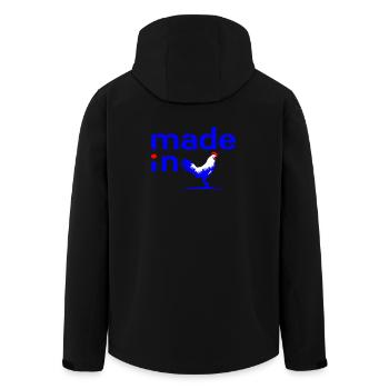 Made in France - Men’s Recycled Softshell Jacket by Stanley/Stella - black - Back - AI Model Male 185 light (185cm)