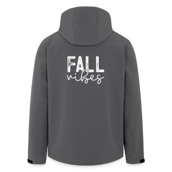 Herbst Vibes Schlangenmuster Design - Recycelte Männer Softshell-Jacke von Stanley/Stella - Anthrazit - Hinten - AI Model Male 185 light (185cm)