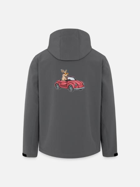 Kangaroo Car - Men’s Recycled Softshell Jacket by Stanley/Stella - black