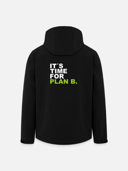 It´s Time for Plan B. - Recycelte Männer Softshell-Jacke von Stanley/Stella - Schwarz