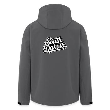 Dakota du Sud - Souvenir USA State Design - Veste softshell homme en polyester recyclé Stanley/Stella - charbon - Dos - AI Model Male 185 light (185cm)