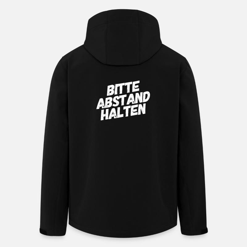 Veuillez garder vos distances - Veste softshell homme en polyester recyclé Stanley/Stella - noir
