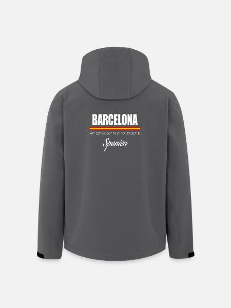 Barcelone - Veste softshell homme en polyester recyclé Stanley/Stella - noir