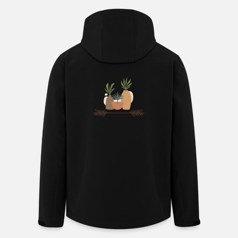 Vasenpflanzen Collage - Recycelte Männer Softshell-Jacke von Stanley/Stella - Schwarz