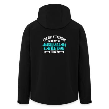 Bétail australien Propriétaire de chien Propriétaire - Veste softshell homme en polyester recyclé Stanley/Stella - noir - Dos - AI Model Male 185 light (185cm)