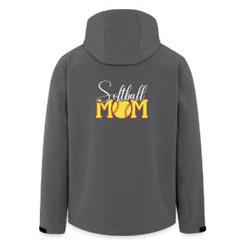 Softball Mom Emblem - Men’s Recycled Softshell Jacket by Stanley/Stella - anthracite - Back - AI Model Male 185 light (185cm)