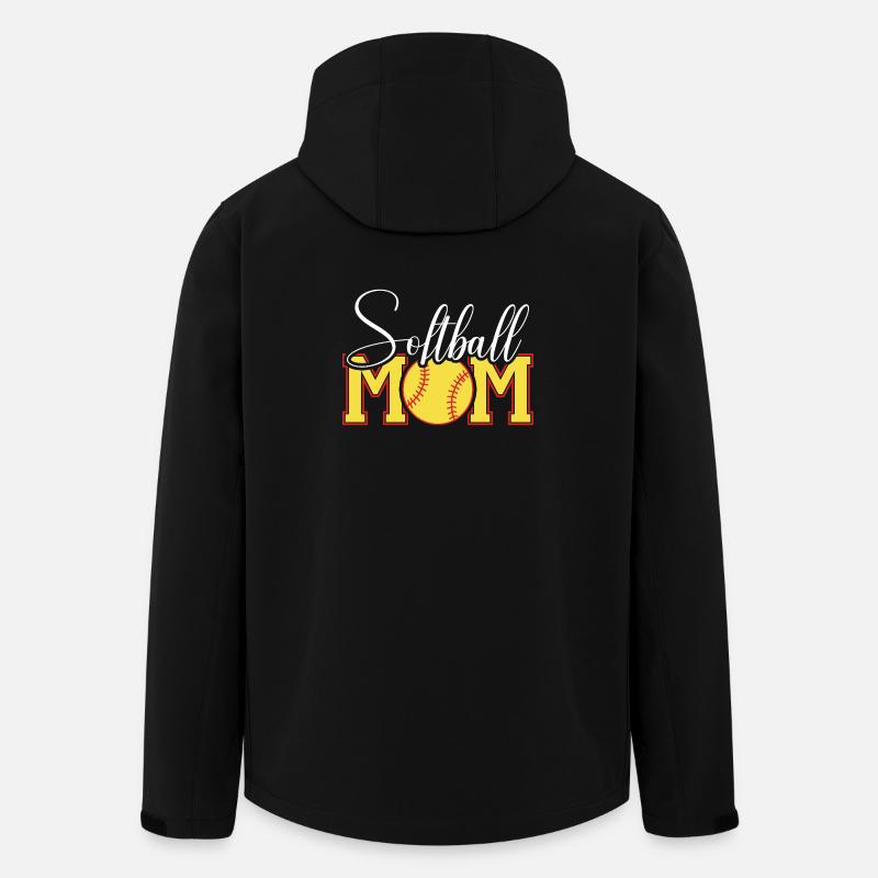 Softball Mom Emblem - Men’s Recycled Softshell Jacket by Stanley/Stella - black