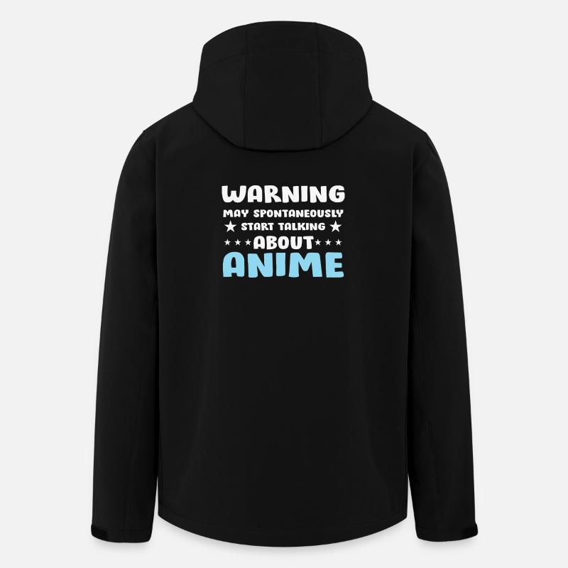 Anime Gesprächs-Warnung Spruch Shirt - Recycelte Männer Softshell-Jacke von Stanley/Stella - Schwarz