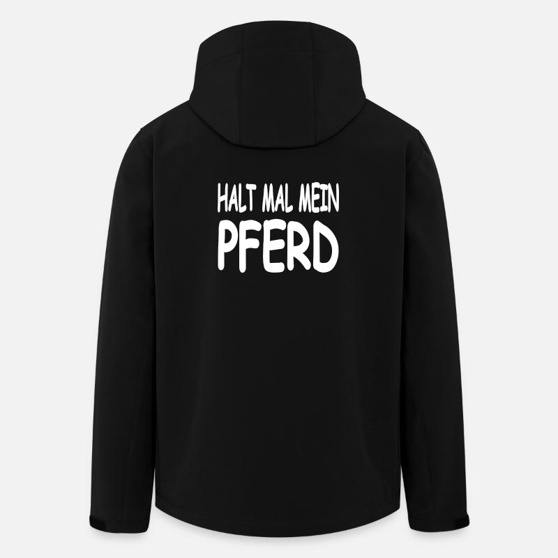 Pferde - Recycelte Männer Softshell-Jacke von Stanley/Stella - Schwarz