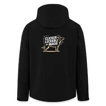 École canine Dog Lover Dresseur de chiens - Veste softshell homme en polyester recyclé Stanley/Stella - noir - Dos - AI Model Male 185 light (185cm)