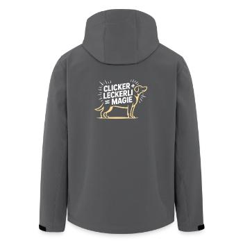 École canine Dog Lover Dresseur de chiens - Veste softshell homme en polyester recyclé Stanley/Stella - charbon - Dos - AI Model Male 185 light (185cm)