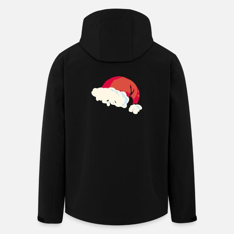 Christmas Santa Hat Flat Design - Men’s Recycled Softshell Jacket by Stanley/Stella - black