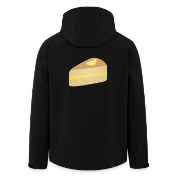 Zitronenscheibe Mohnkuchen Dessert Zitrus - Recycelte Männer Softshell-Jacke von Stanley/Stella - Schwarz - Hinten - AI Model Male 185 light (185cm)
