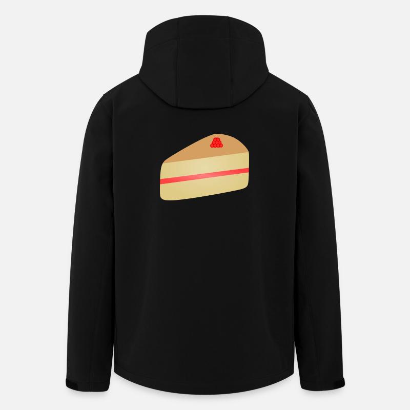 Pastellfarbene Tortenscheibe Himbeere - Recycelte Männer Softshell-Jacke von Stanley/Stella - Schwarz