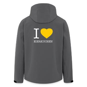 I love Eierkuchen - Recycelte Männer Softshell-Jacke von Stanley/Stella - Anthrazit - Hinten - AI Model Male 185 light (185cm)