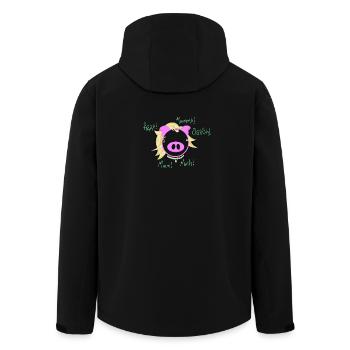 Cochon Glam’ Explosion - Veste softshell homme en polyester recyclé Stanley/Stella - noir - Dos - AI Model Male 185 light (185cm)