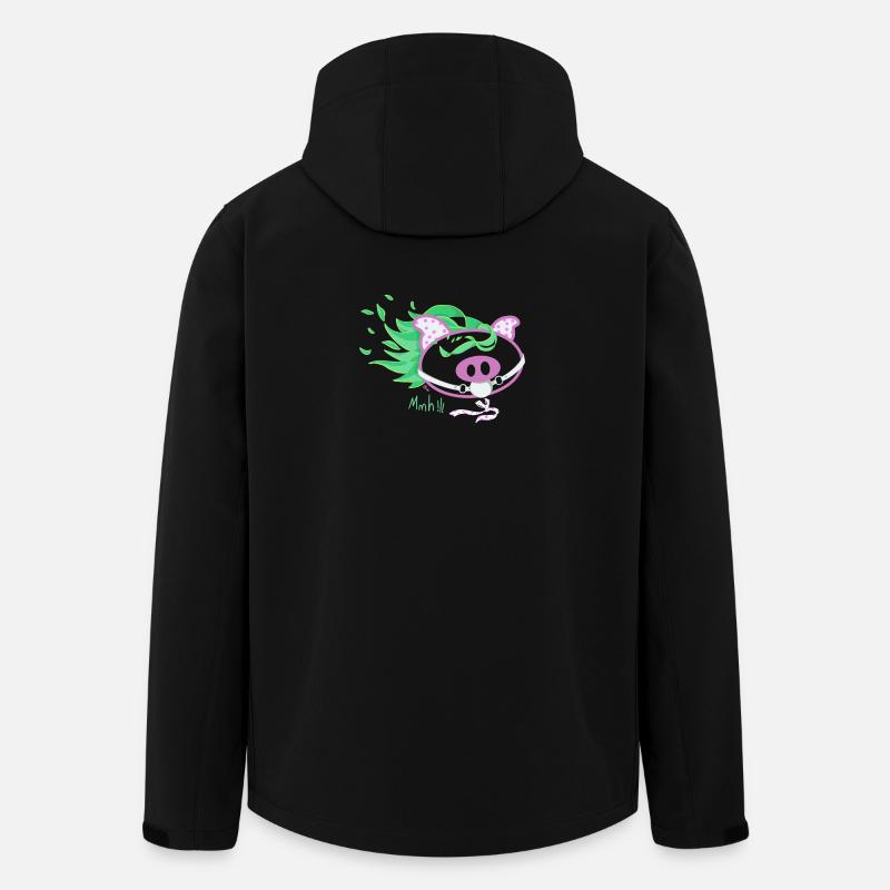 Wild Pop Pig - Recycelte Männer Softshell-Jacke von Stanley/Stella - Schwarz