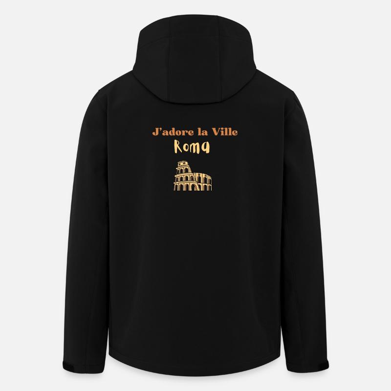 Colisée de Rome en ambre - Veste softshell homme en polyester recyclé Stanley/Stella - noir