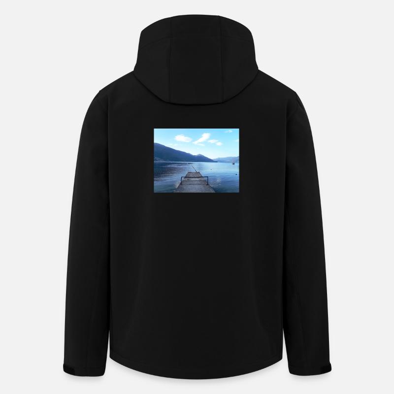 Ausblick auf den Lago Maggiore - Recycelte Männer Softshell-Jacke von Stanley/Stella - Schwarz